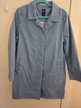 GAP Women's Sky Blue Trench Coat